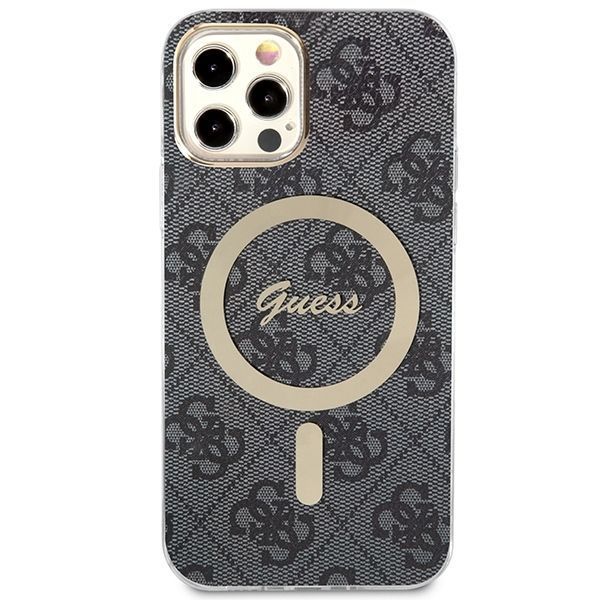 Etui Guess 4G Print + Ładowarka Indukcyjna - iPhone 12/12 Pro