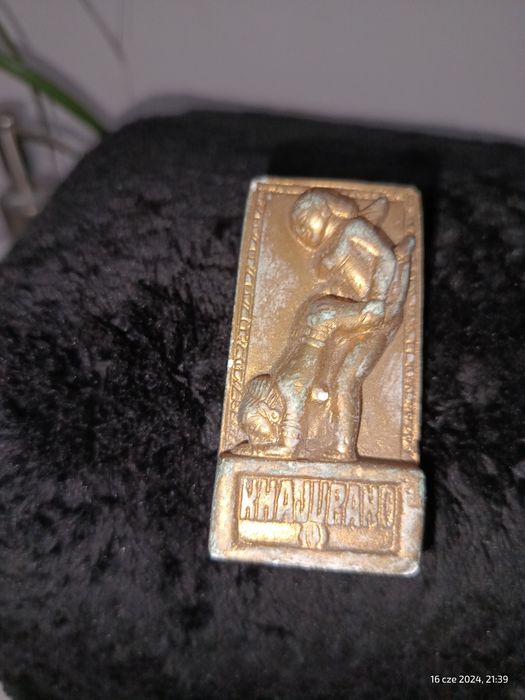 Stara Antyczna Gipsowa Figurka Kamasutra Pozłacana