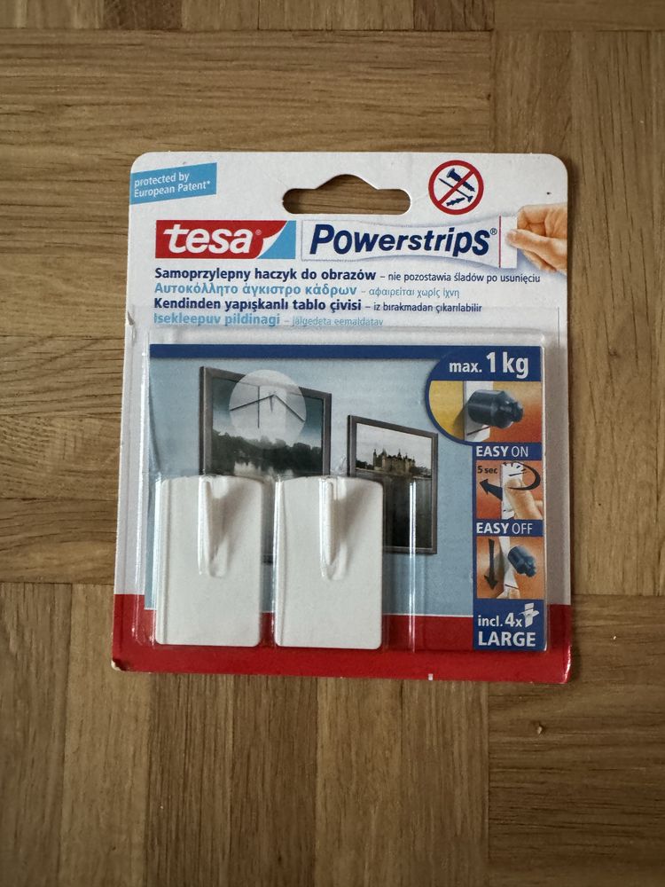 Tesa powerstrip na sciane gwozdz wieszak na klej