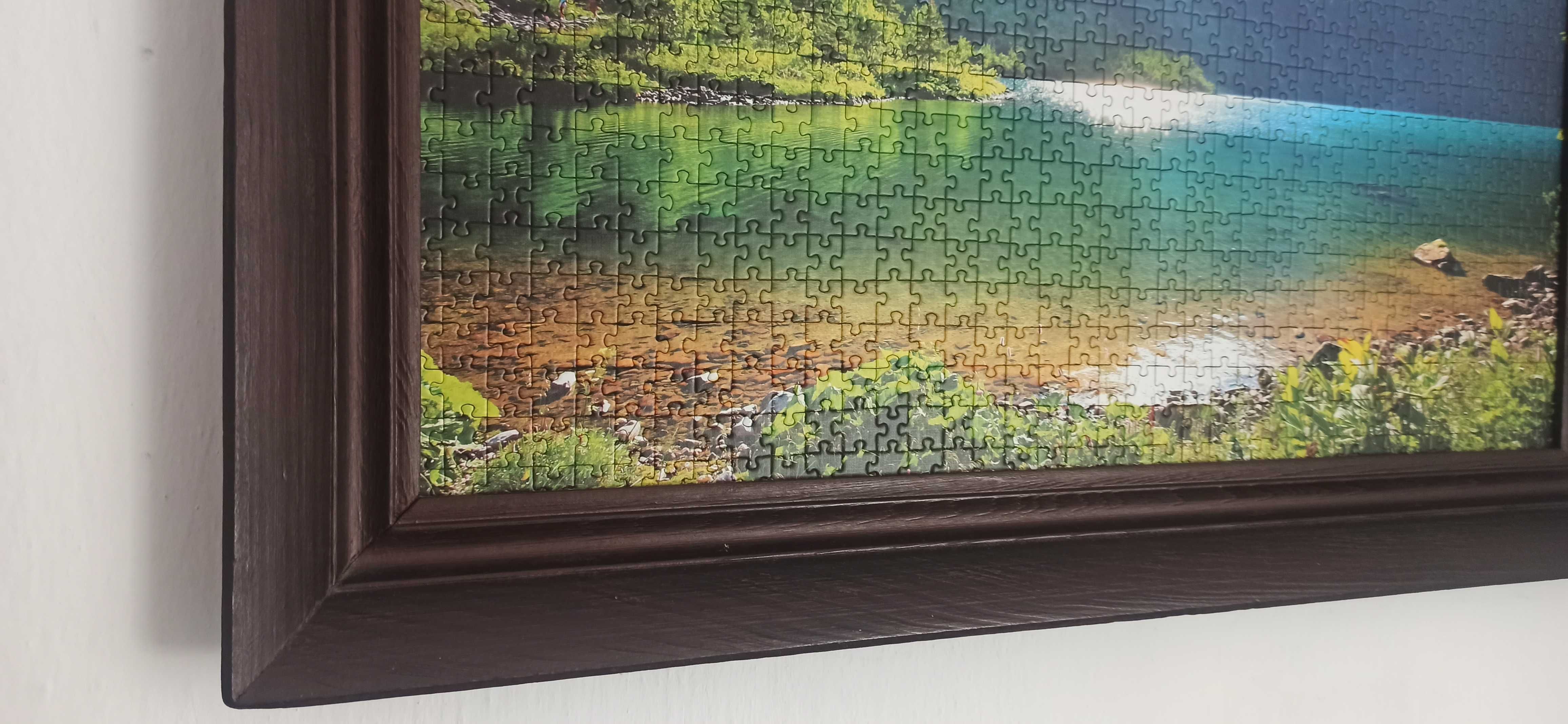 Puzzle Nad Morskim Okiem, Tatry 1000 elementów TREFL 10202 Rama obraz