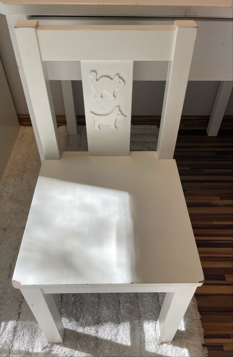 Biurko Sundvik i krzesłko Kritter IKEA dla dzieci