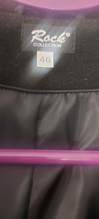 Płaszcz czarny Rock rozmiar 46