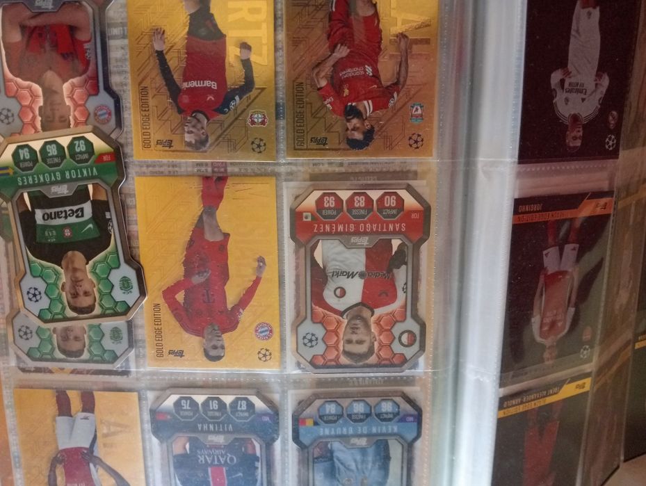 Cartas de coleção Topps.