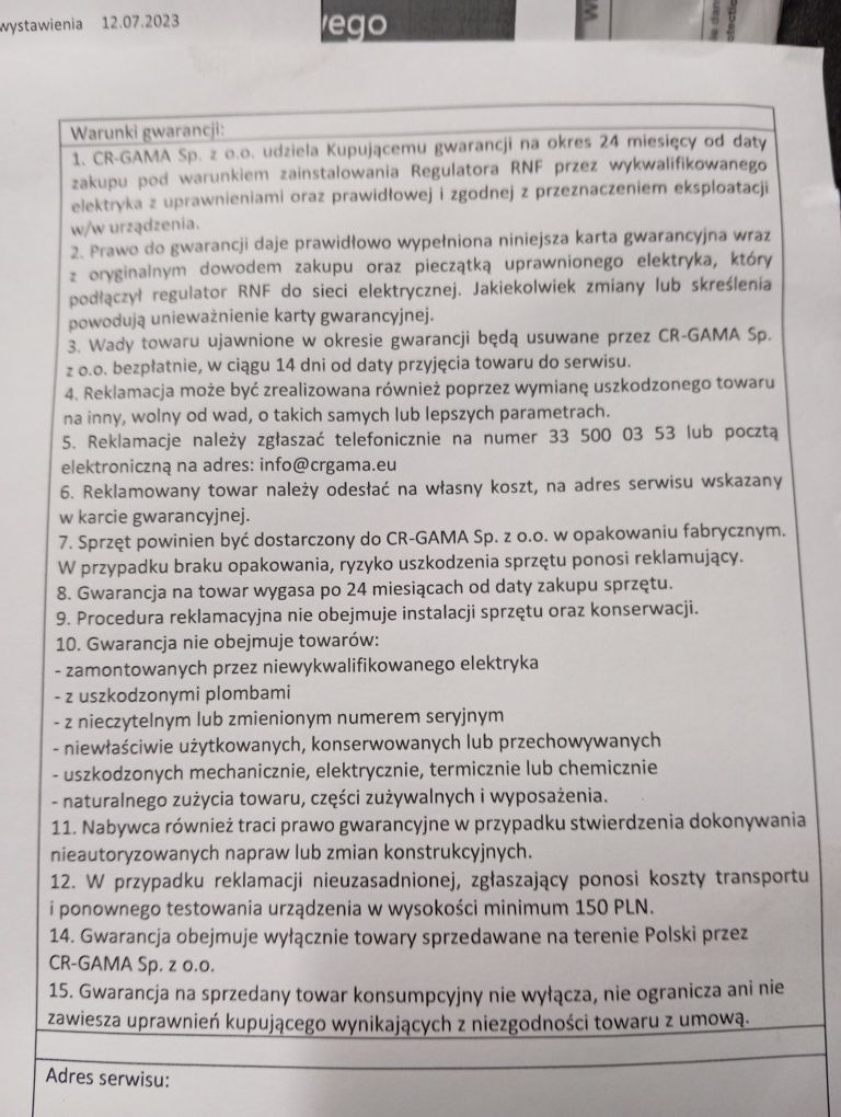 Urządzenie firmy CR GAMMA  zabezpiecza falownik przed wysokim napięcie