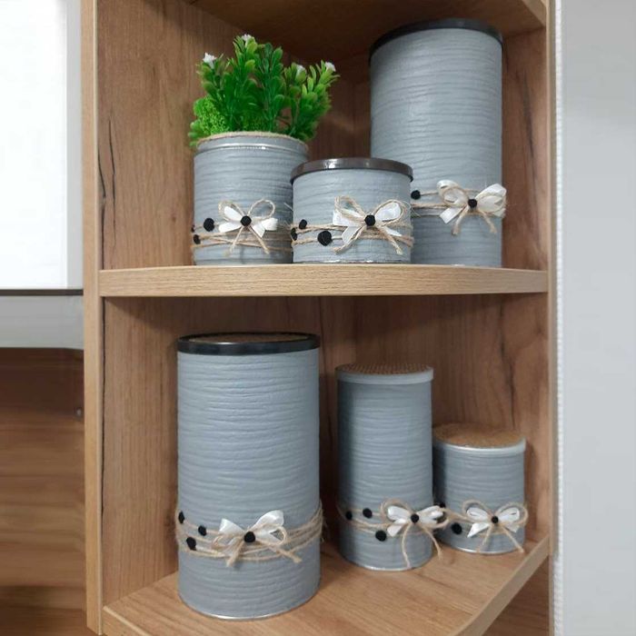 Набор 7 емкостей для кухни + кашпо + подставка для чашки