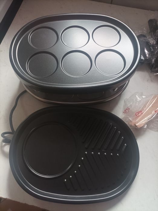 Elektryczny Grill Gourmet z płytą marmurową Zestaw raclette