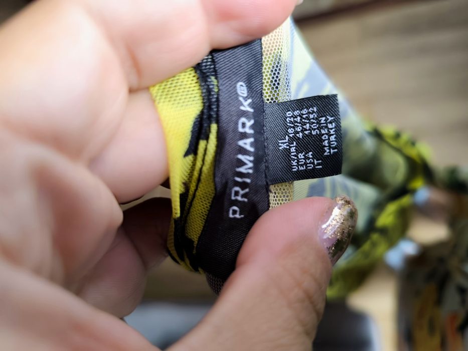 Żółta sukienka oversize Primark 46/48 krótki rękaw summer style plus s