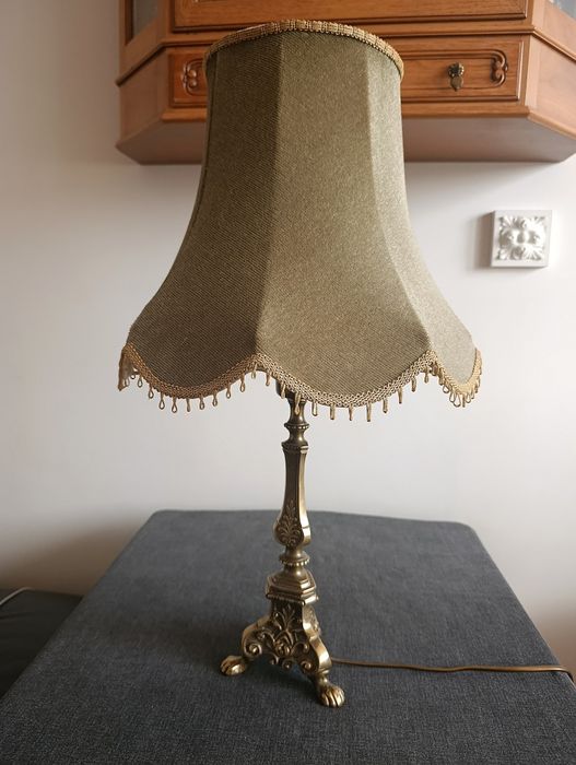 Lampa MOSIĄDZ  wys. 61 cm na Lwich łapach masywna POLECAM
