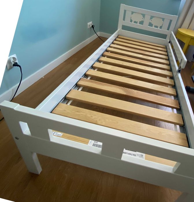 Łóżko dziecięce IKEA KRITTER 70x160 cm Białe. Pełen zestaw / stan bdb.