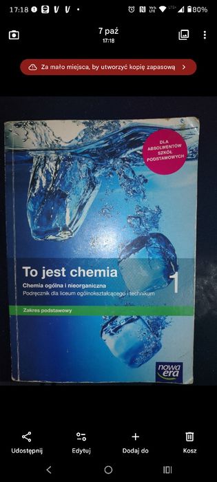 To jest chemia podręcznik dla liceum i technikum 1