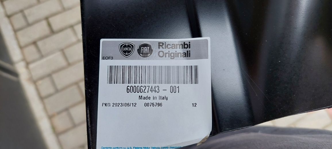 Fiat Panda III 3 12-  prog poszycie slupek bok błotnik ćwiartka lewy