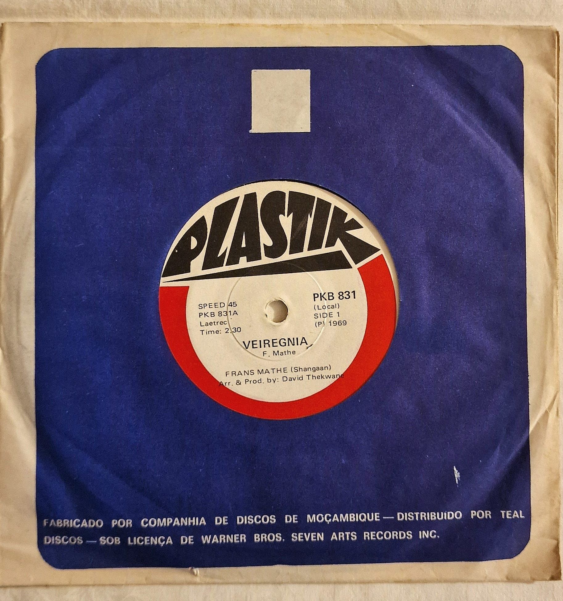 Disco Vinil | "Veiregnia / White Bread", Frans Mathe
