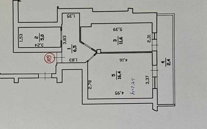 Продаж 1-кім квартири вул. Мечникова 43м2