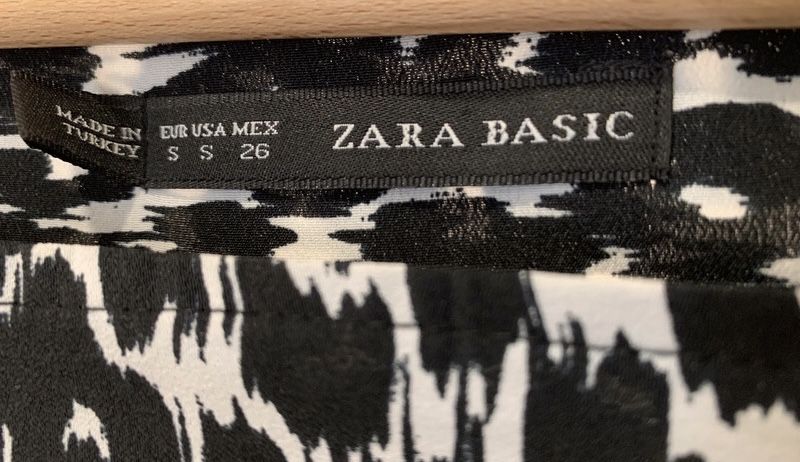 Sukienka Zara Basic paski panterka rozmiar S