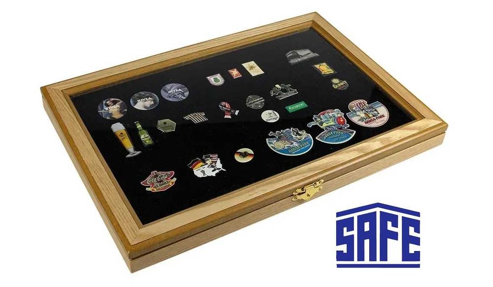 SAFE Design Wild Oak Drewniana gablota na pinsy i medale