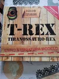 Livro t-rex com modelo para montar