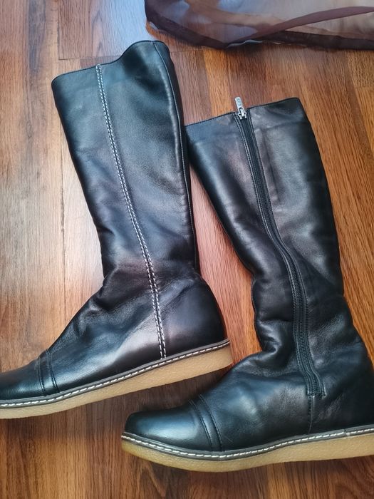 Зимові жіночі шкіряні сапожки 36р.