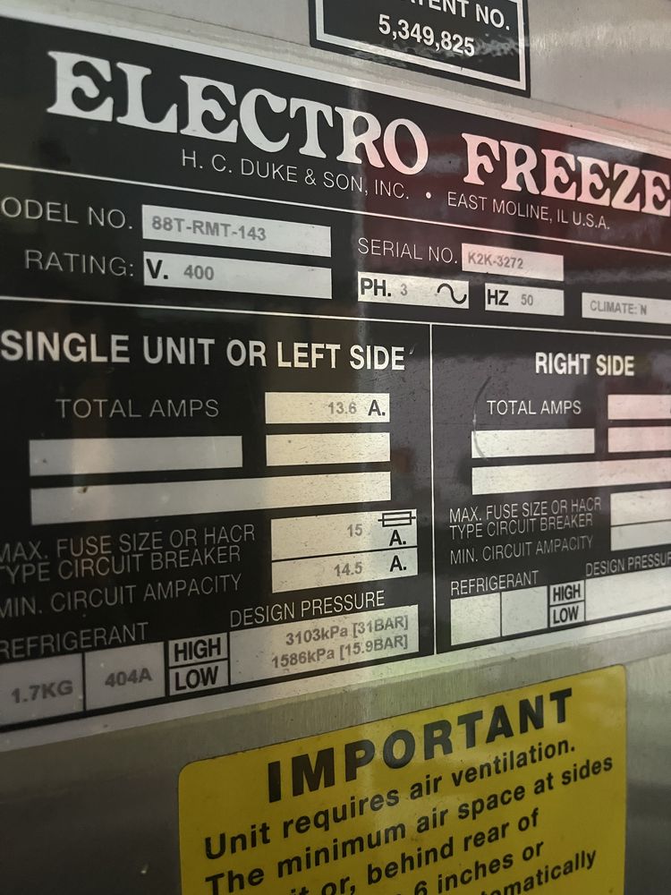 Maszyna do lodów kręconych Electro Freeze dwa smaki
