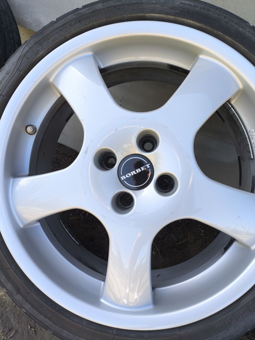 Alufelgi Borbet 17 cali 7Jx17 4x100 ET38 z oponami