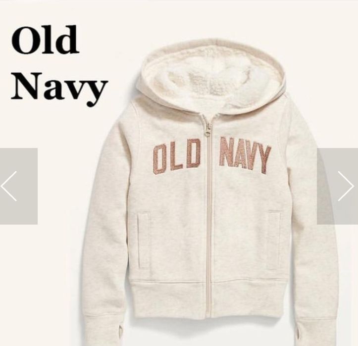 Худи Old Navy на молнии с подкладкой из шерпы.на девочку 8 л