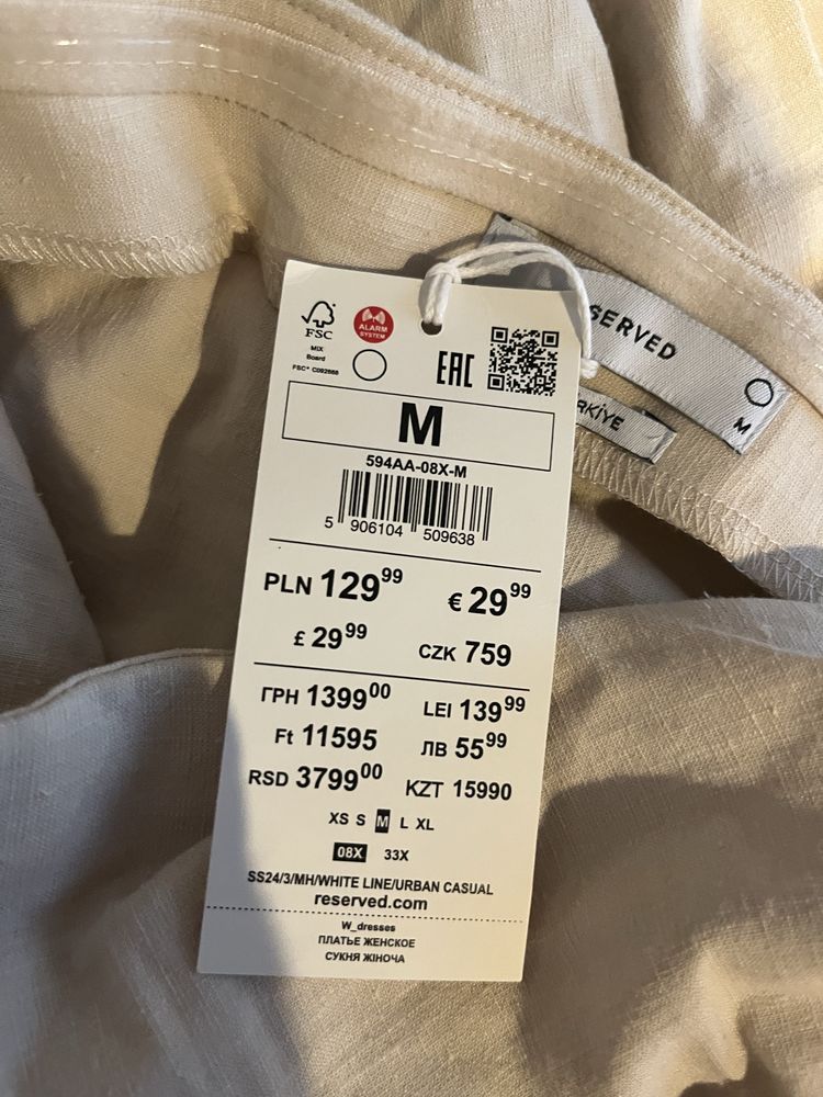 Kobieca sukienka mini w modnym kolorze, bawełna i len