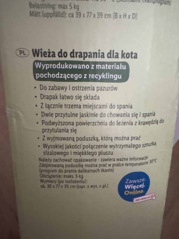 Wieża do drapania dla kota