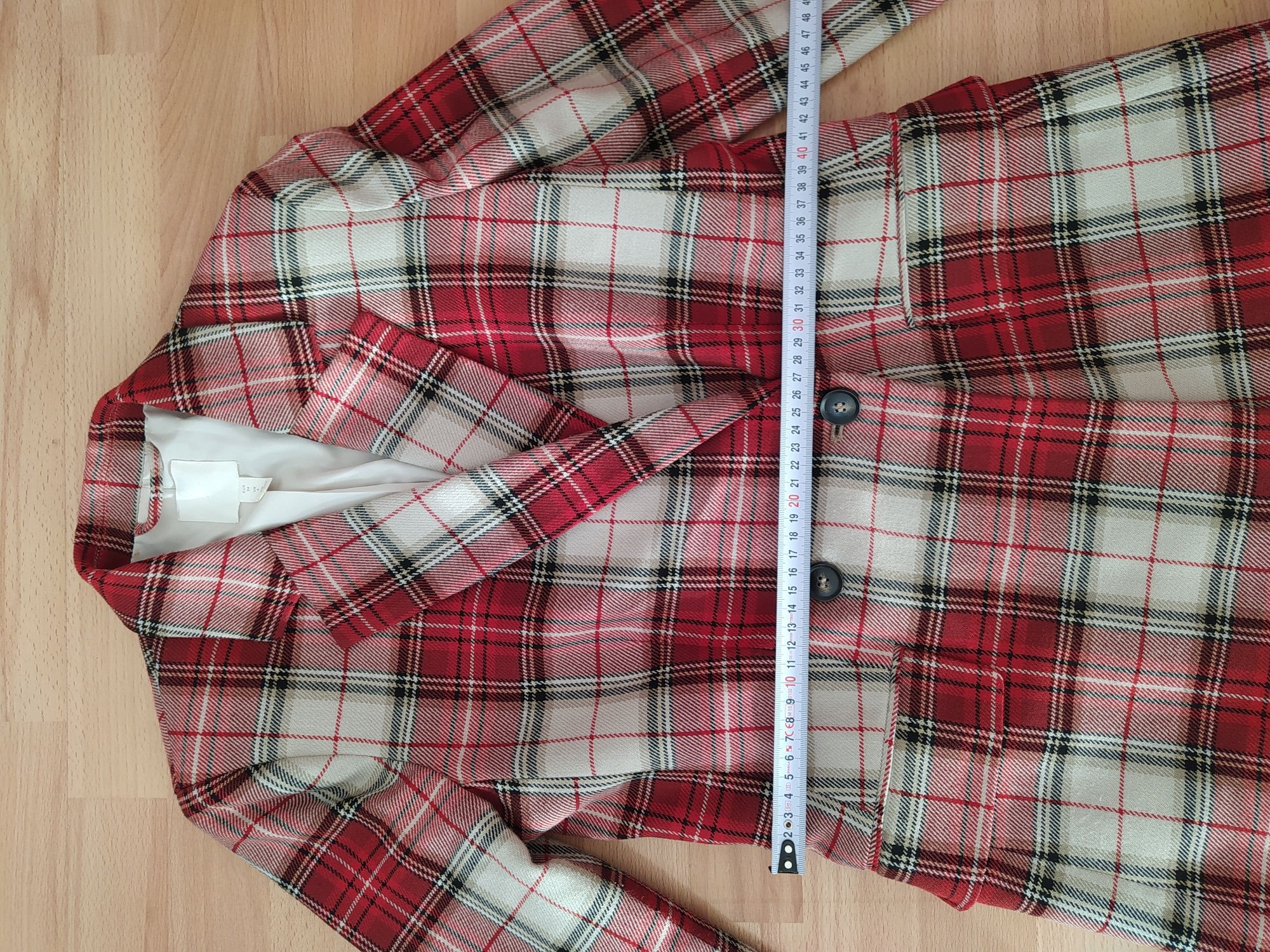 marynarka w kratę h&m 34
