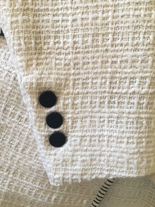 ZARA Ostatnia sztuka ! marynarka z ozdobnymi przeszyciami bawełna  M