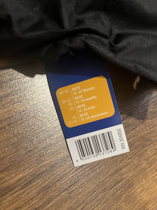 Nowe spodnie zimowe Lupilu 86/92 czarne z metką