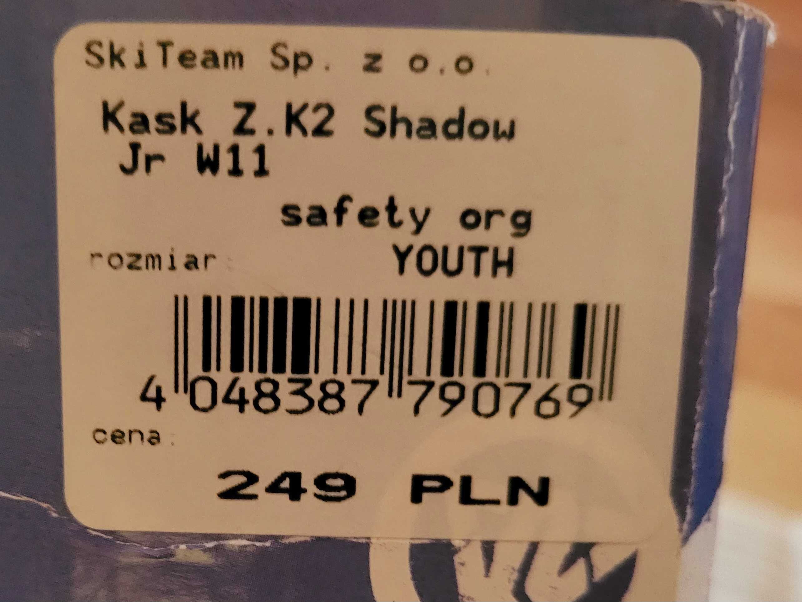 Kask K2 Shadow JR W11 - posezonowa cena !