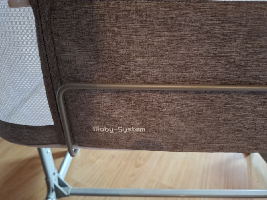 Łóżeczko dostawne Moby-System LUNA 3w1 - szare