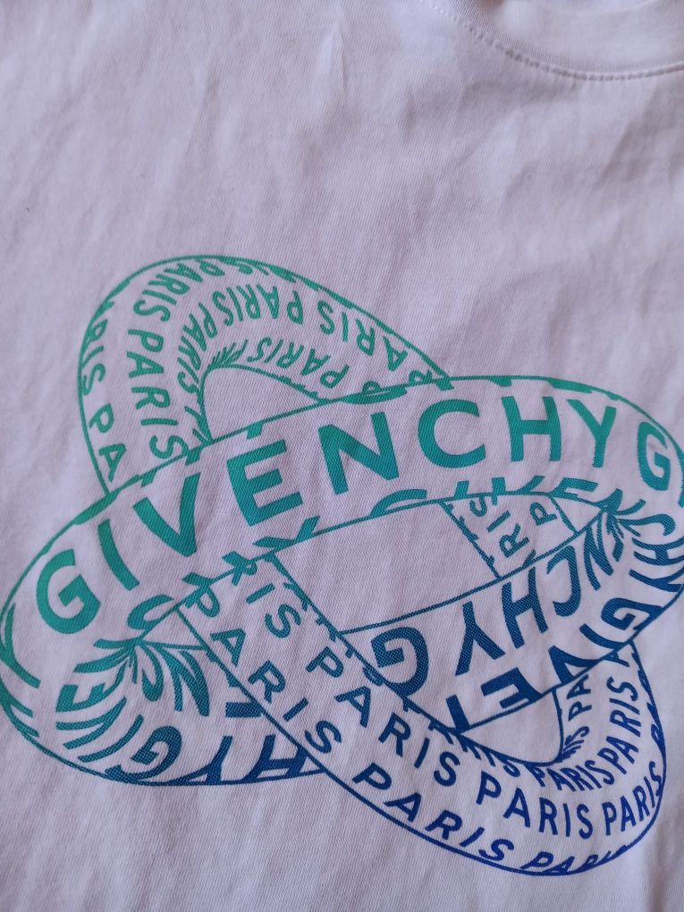 Oryginalne t-shirt męski Givenchy rings logo