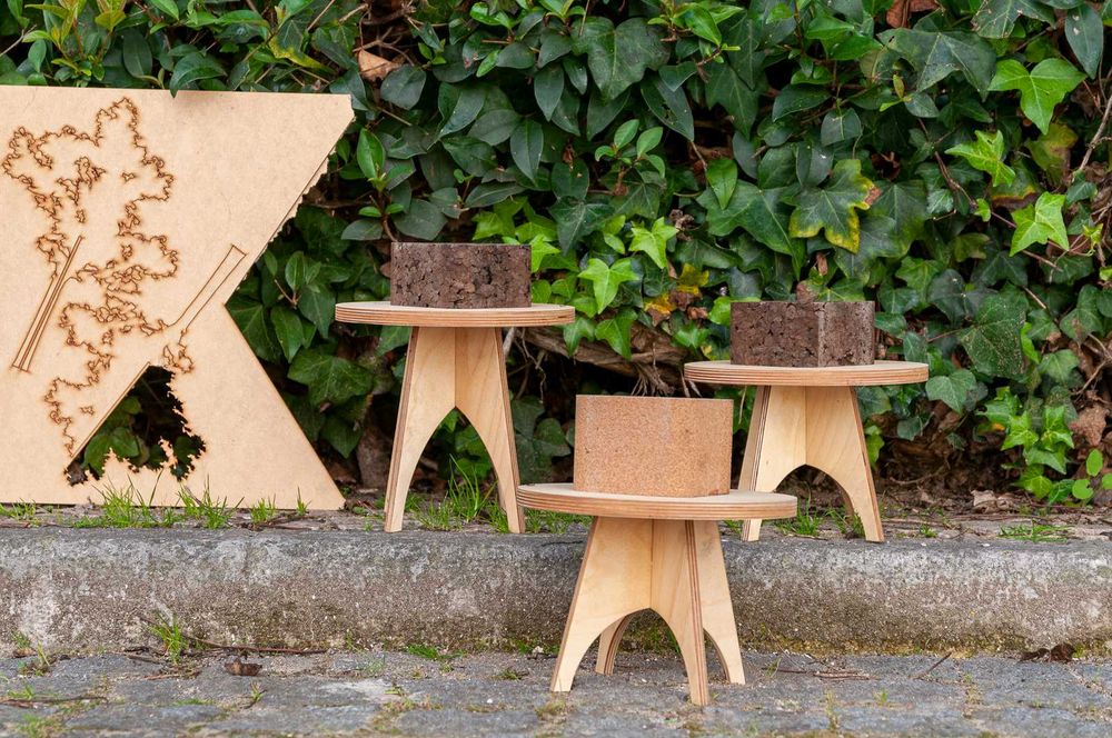 Floreiras em contraplacado bétula