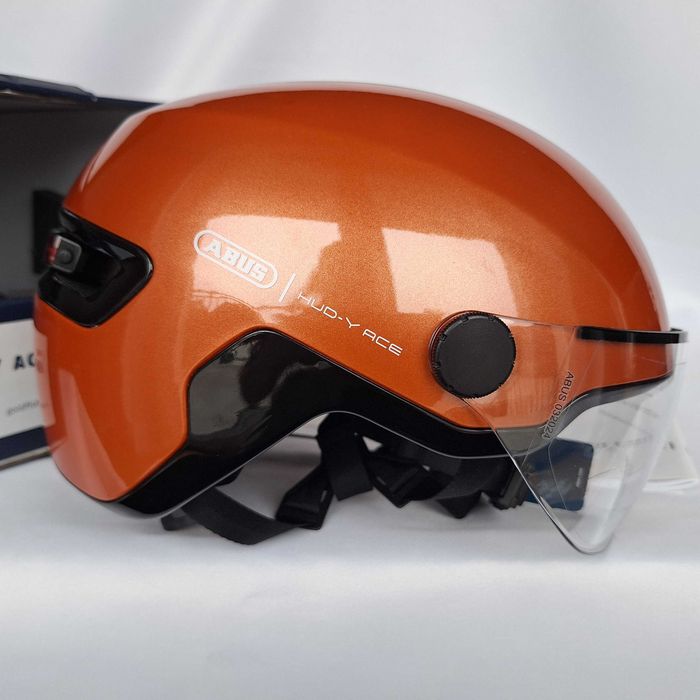 Kask rowerowy Abus Urban Hud-y Ace LED Goldfish Orange M 54-58cm