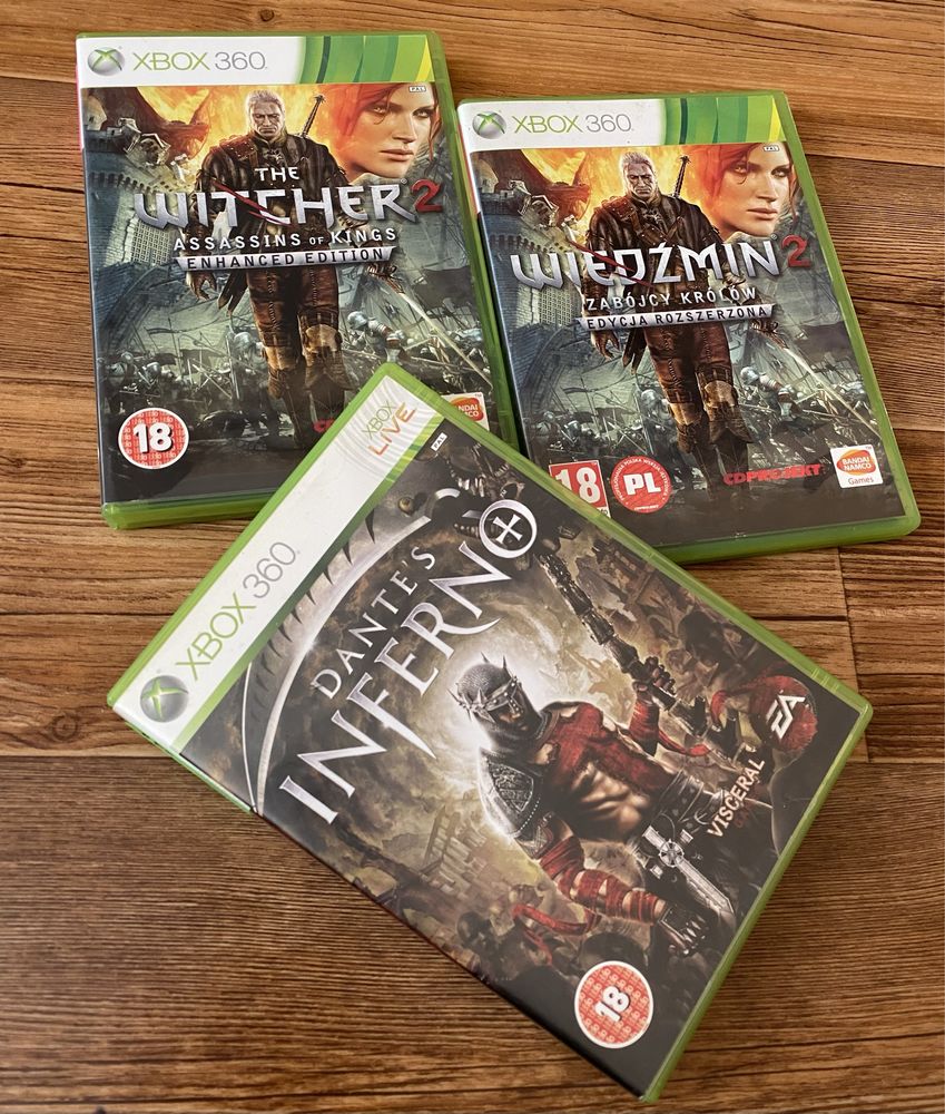 Xbox 360: Lollipop, Killer Dead, GTA San Andreas, Bully, The Witcher 2