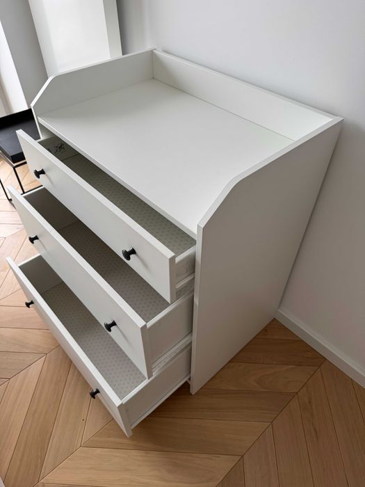 [DOSTAWA] Komoda Ikea Hauga, 3 szuflady, 70x46x84, biały
