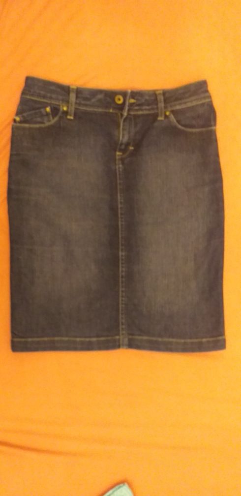 Esprit spódnica jeans dżins midi rozm. 34 XS