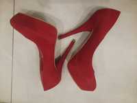 Nowe czerwone buty szpilki na wygodnej podeszwie rozmiar 36 sylwester
