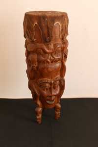 Tambor africano em madeira pequeno 30cm