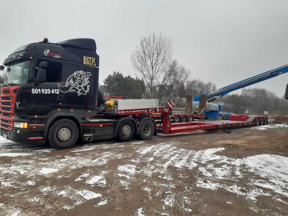 Tiefbett usługi transportowe naczepa tiefbett naczepa niskopodwoziowa.