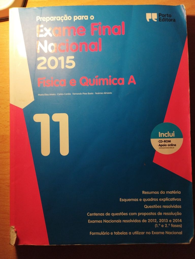 Preparação para o exame final de Física Química