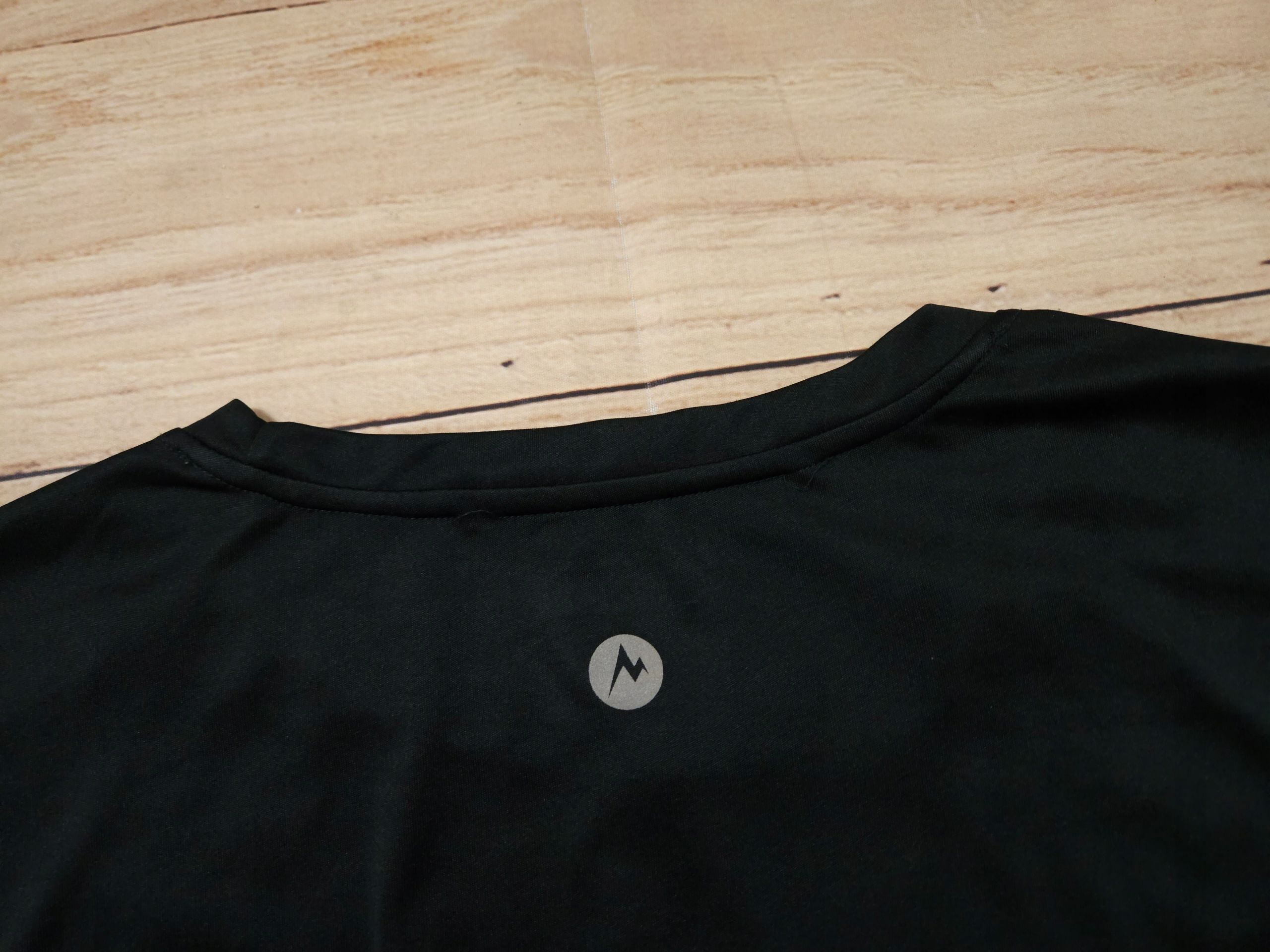 MARMOT Bluzka Techniczna Męska Czarna Logowana r. XL