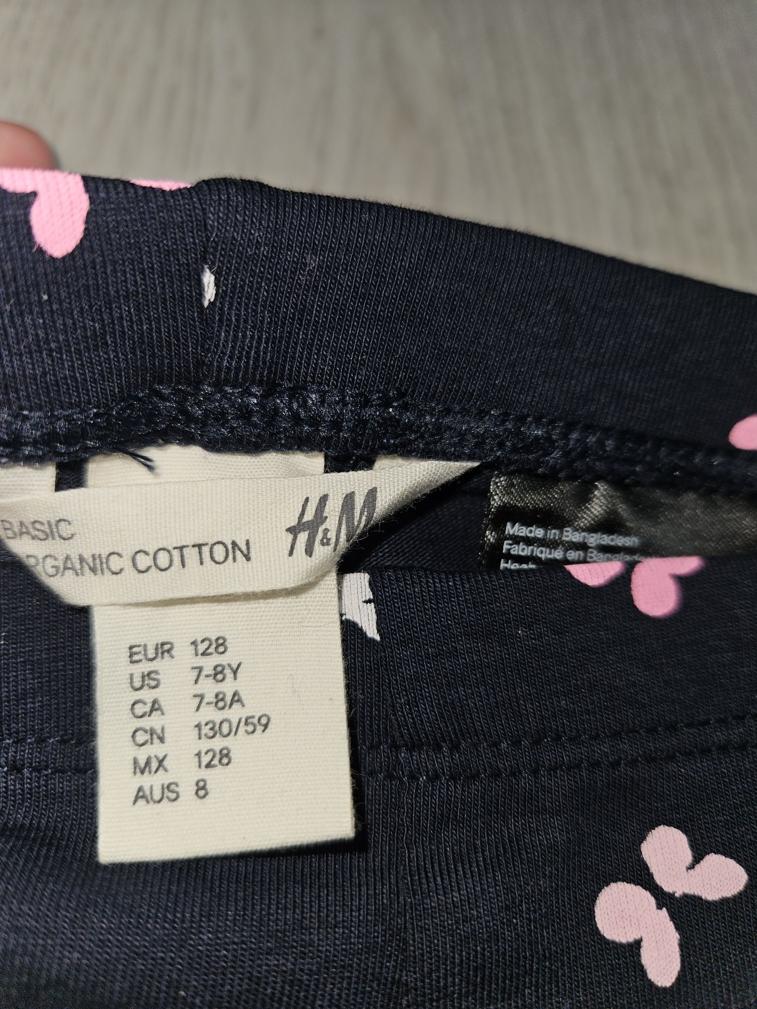 NOWE krótkie legginsy H&M r.128 zestaw dla dziewczynki