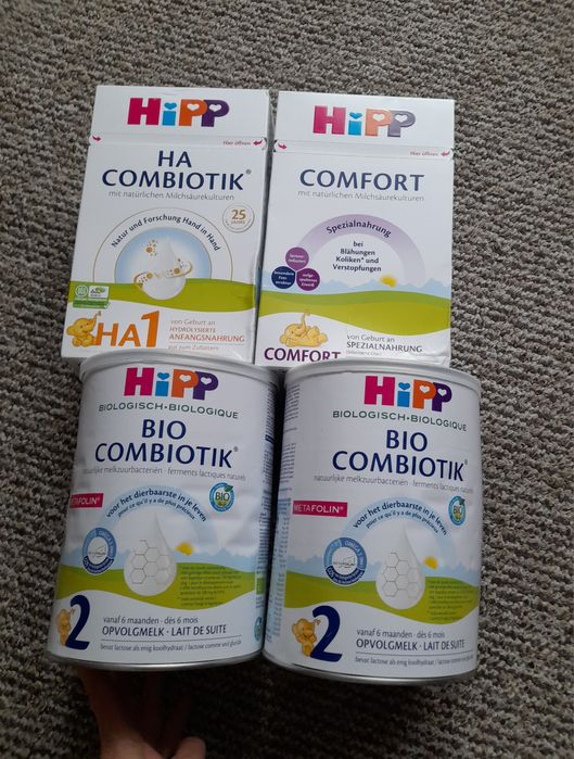 Суміш Hipp bio combiotik 2, Ha combiotik 1, comfort 600g., 800g.