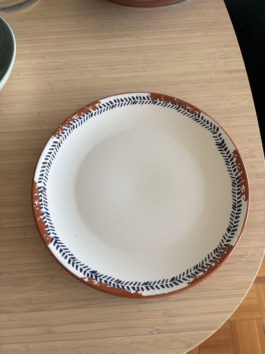 Prato de barro decorativo – estilo rústico português