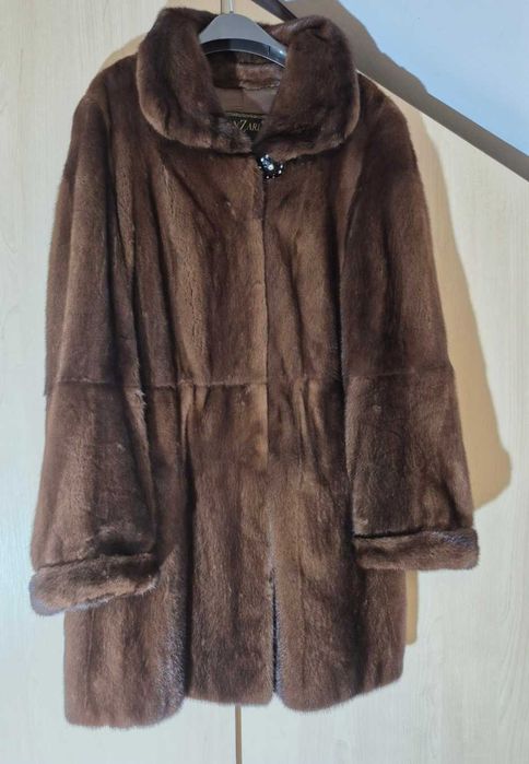 Фірмова норкова шуба, парка Nafa оверсайз.Великий розмір