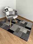 Krzesło patchwork tapicerowane + dywan 120x170 cm