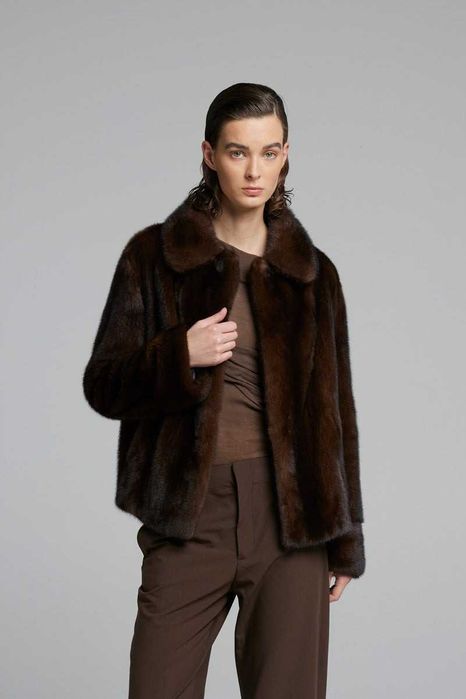 Норковая шуба  Италия новая коллекция норка Saga Furs