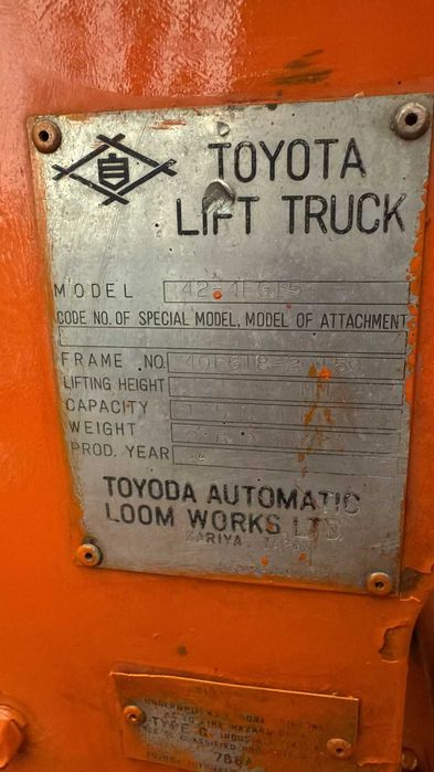 Wózek widłowy TOYOTA 42-4FG15  bardzo dobry GAZ