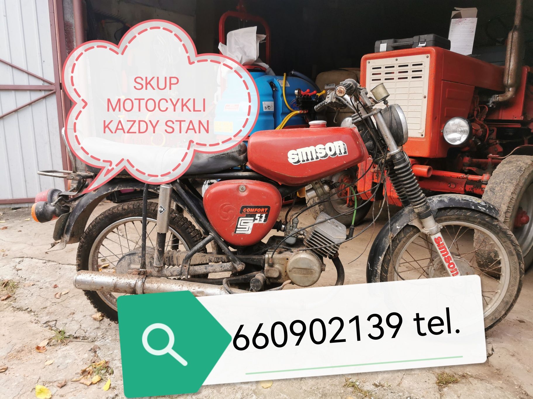 skup motocykli quad ciągników  przyczep Atv Can am simson Motocykli Ya